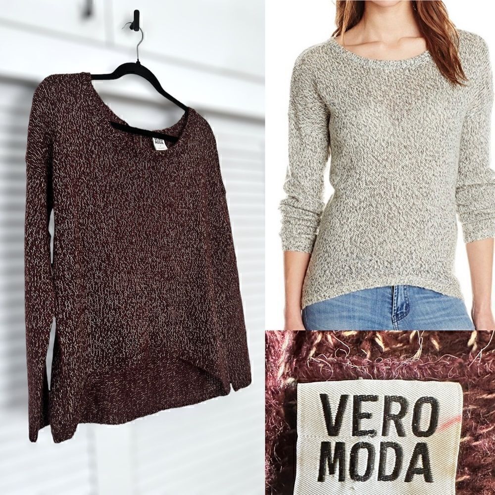 VERO MODA WINE KNIT SWEATER  Size S